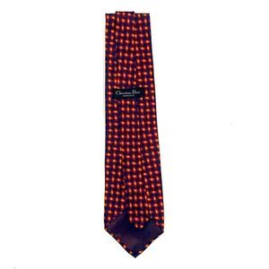 Christian Dior Red Silk Tie